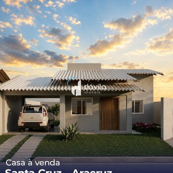 Casa linear à venda no Riviera Park, Santa Cruz – Aracruz.